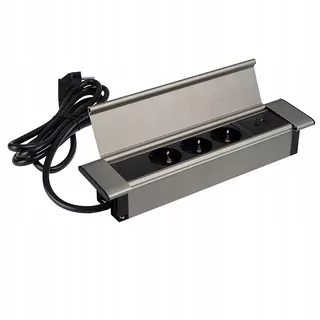 Zásuvka, elektrický pásik, stolný dizajn USB Svetlo strieborný